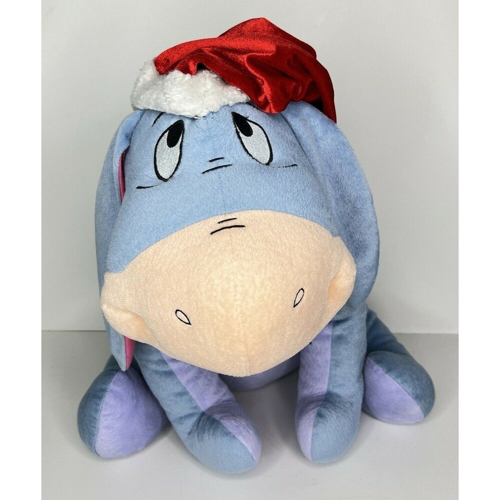 Christmas Door Greeter Santa Hat Eeyore Plush Disney Stuffed Animal LARGE 22" - Picture 2 of 9